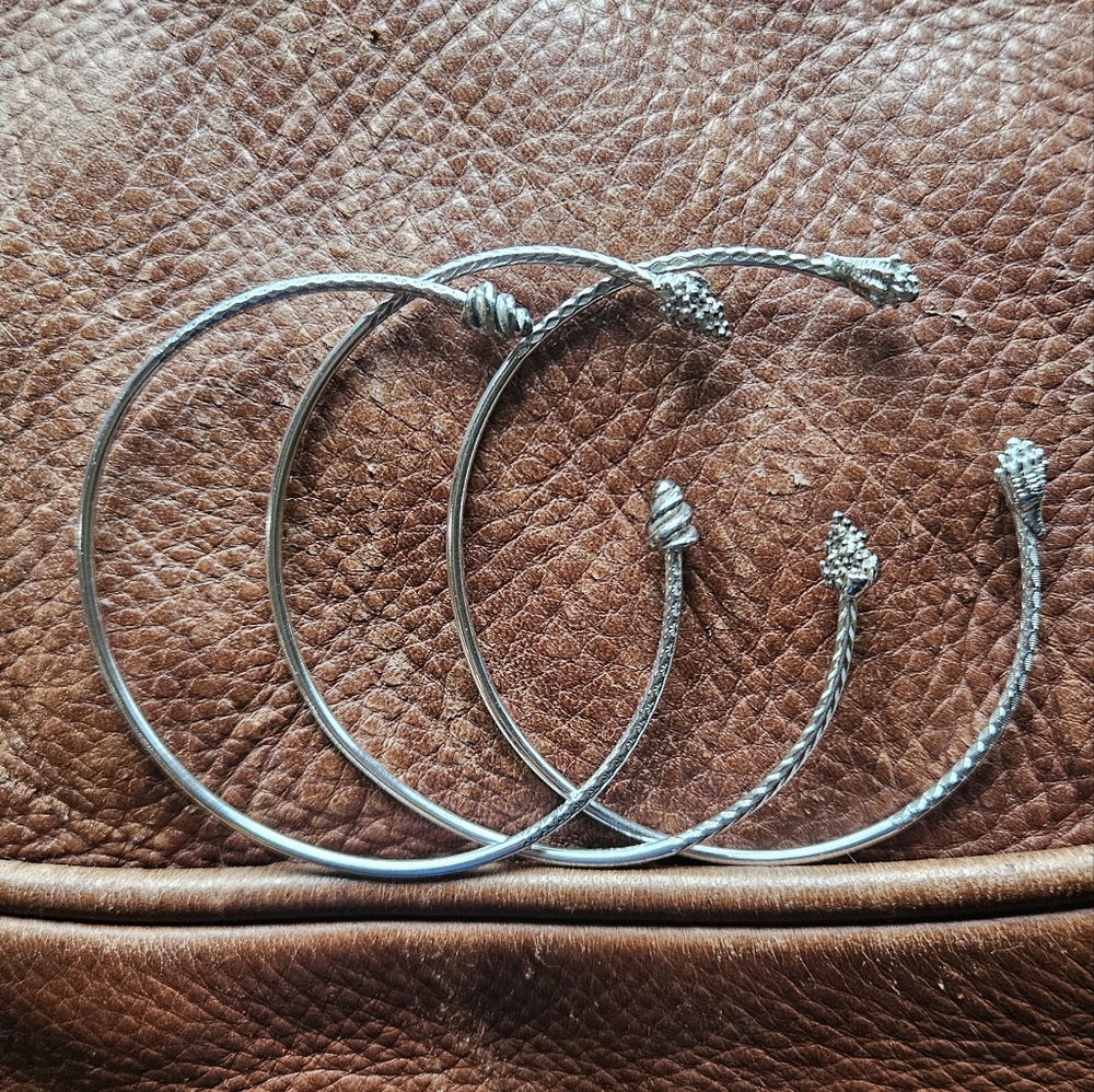 Set Of 3 Sterling Bracelets - Picture 2 of 5